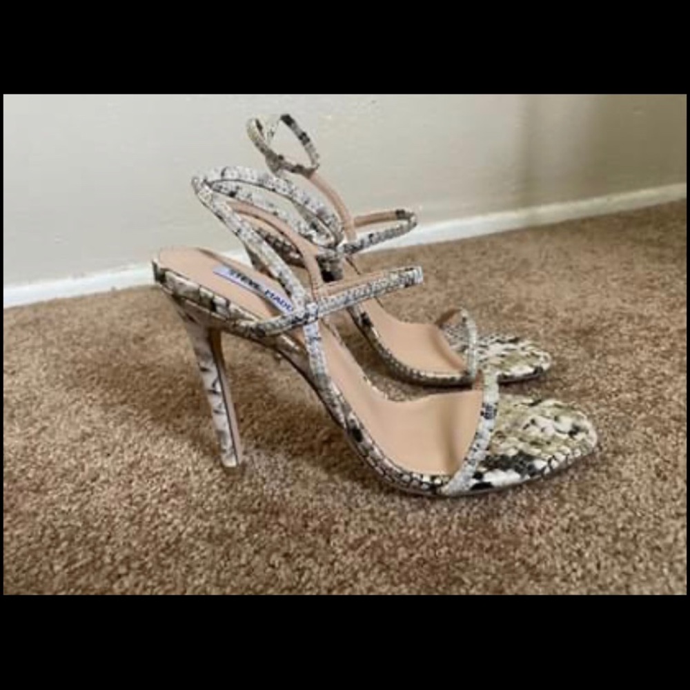 Snake print heels